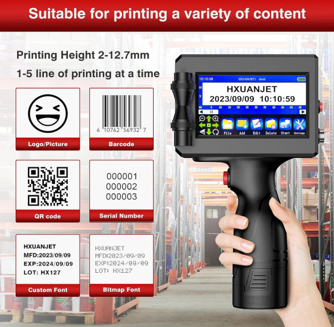 Dijital Akıllı Otomatik El Tipi Kod Püskürtme Makinesi / Digital Intelligent Automatic Handheld Code-spraying Machine