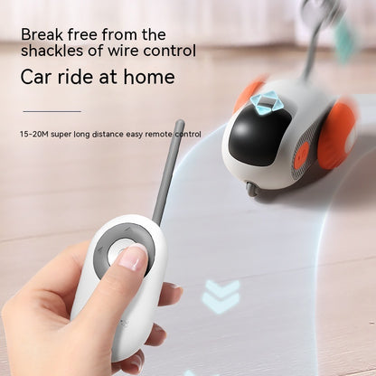 Uzaktan Kumandalı Etkileşimli Kedi Araba Oyuncağı USB Şarjlı Kovalamaca Otomatik Kendiliğinden Hareket Eden Uzaktan Akıllı Kumandalı Araba Etkileşimli Kedi Oyuncağı Evcil Hayvan Ürünleri