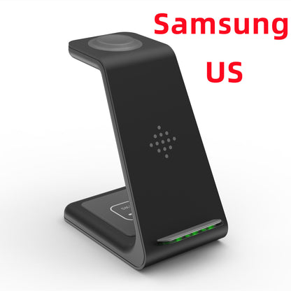 3'ü 1 Arada Hızlı Şarj İstasyonu Kablosuz Şarj Standı Telefon Tutucu İçin Kablosuz Hızlı Şarj Yuvası