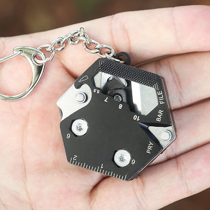 Multifunctional Hexagon Coin Pocket Knife Folding Knife Outdoor Tool / Çok İşlevli Altıgen Madeni Para Cep Bıçağı Katlanır Bıçak Açık Hava Aleti