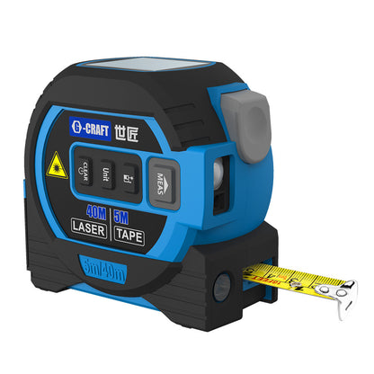 3'ü 1 Arada Lazer Ölçüm Bandı Mesafe Ölçer 5m Şerit Cetvel Kızılötesi Yüksek Hassasiyetli Akıllı Elektronik Cetvel Bina Mesafe Ölçer