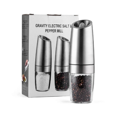 Elektrikli Yerçekimli Karabiber Öğütücü Tuz Öğütücü Ayarlanabilir Kalınlık / Electric Gravity Pepper Grinder Salt Grinder  Adjustable Coarseness