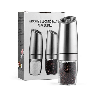 Elektrikli Yerçekimli Karabiber Öğütücü Tuz Öğütücü Ayarlanabilir Kalınlık / Electric Gravity Pepper Grinder Salt Grinder  Adjustable Coarseness