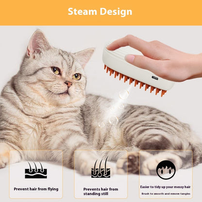 USB Şarj Edilebilir Evcil Hayvan Buhar Fırçası Sprey Masaj Tarak Evcil Hayvan Bakım Aletleri Kedi Buhar Tarak Evcil Hayvan Ürünleri