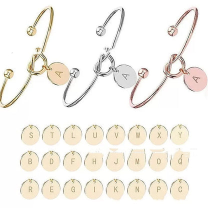 Titanium Steel 26 English Letters Bracelet Diy Love Heart / Titanyum Çelik 26 İngilizce Harfli Bileklik Kendin Yap Aşk Kalbi