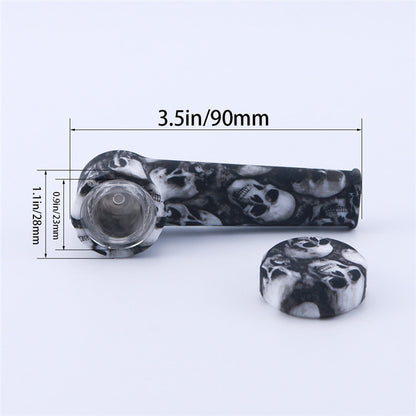 Old Style Water Stick Silicone Pipe Glass Pip tütün aksesuarı
