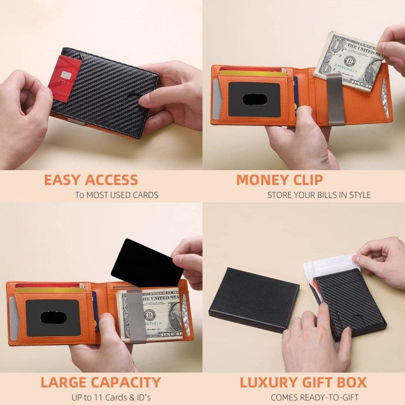 Erkekler İçin Flip İki Katlı Ultra İnce Cüzdan