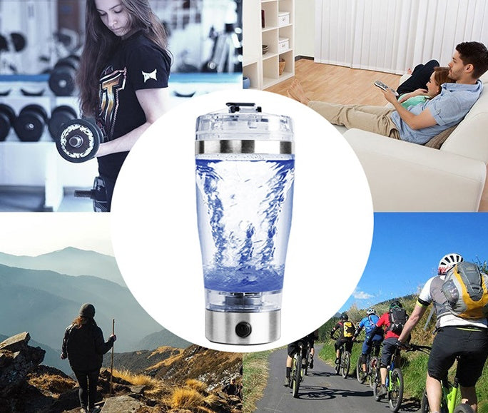 Elektrikli Protein Shake Karıştırıcı USB Shake Şişesi Süt Kahve Blender Su Isıtıcısı Spor ve Fitness Şarjlı Elektrikli Shaker Bardak