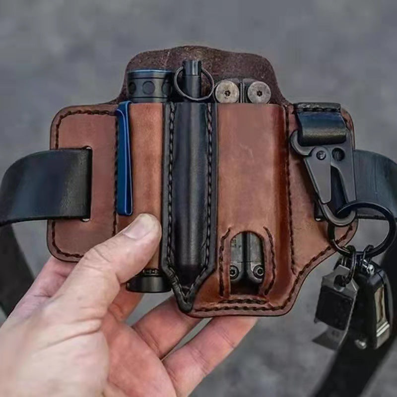 Açık Hava Vintage EDC Taktik Alet Deri Çantası