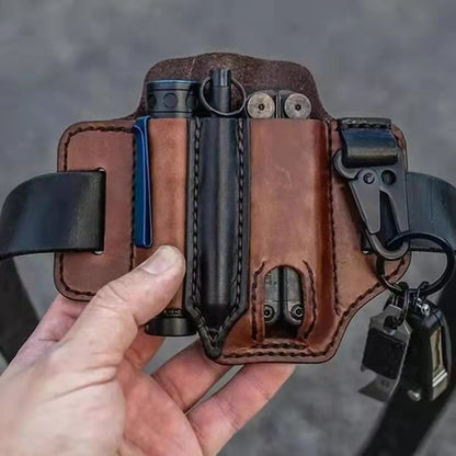 Açık Hava Vintage EDC Taktik Alet Deri Çantası