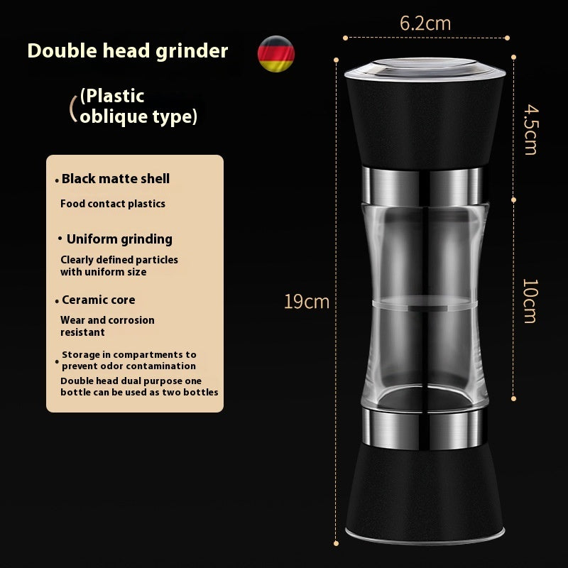 304 Double-headed Stainless Steel Pepper Grinder / 304 Çift Başlıklı Paslanmaz Çelik Karabiber Öğütücü